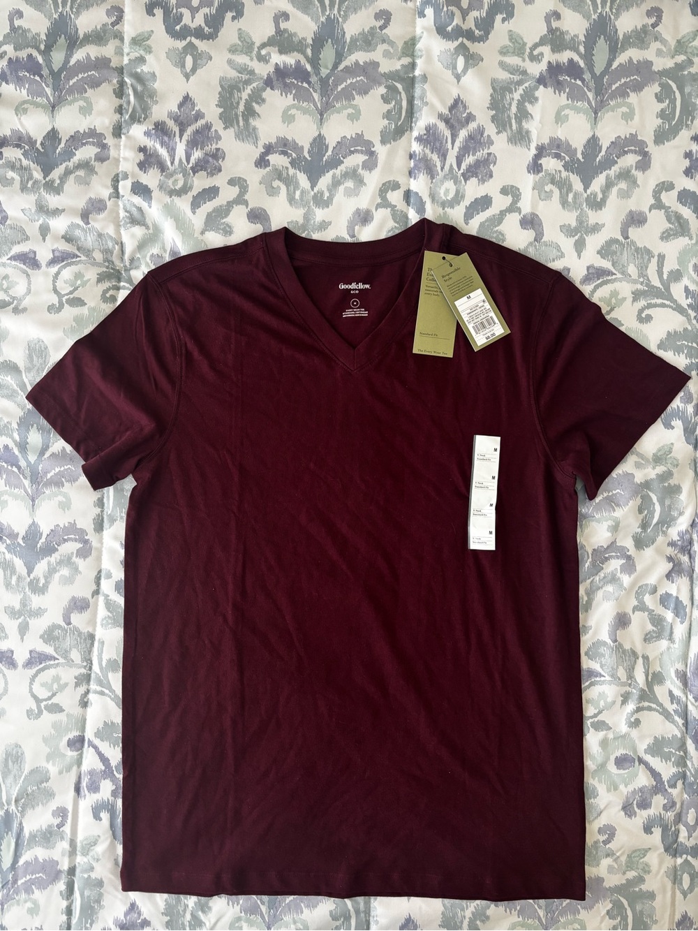 Goodfellow & Co Men's Short Sleeve V-Neck T-Shirt - Pomegranate Medium NWT